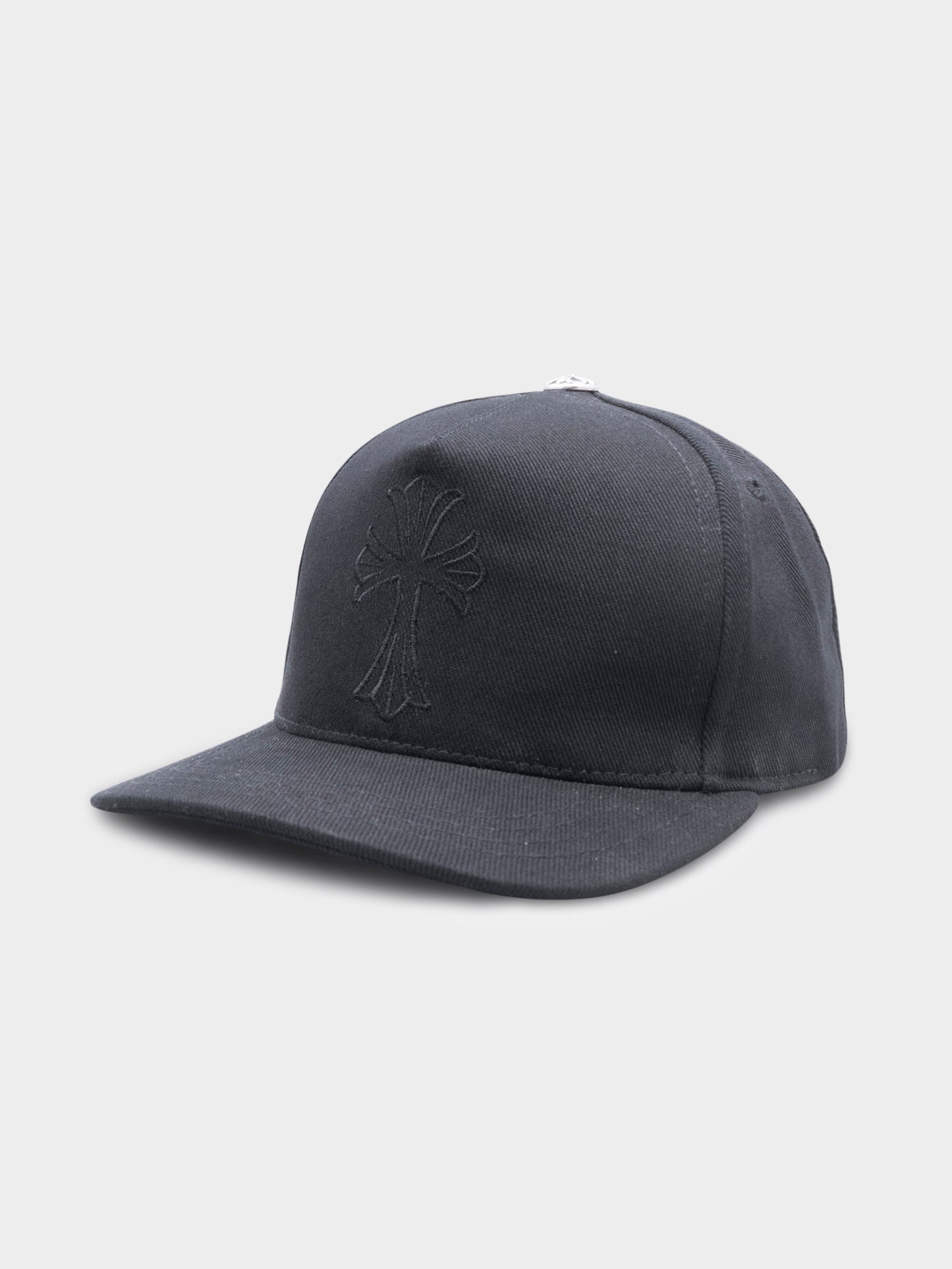 Black on Black Embroidered Cross Hat