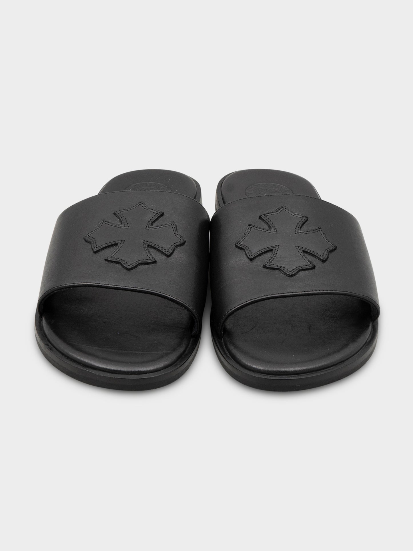 Leather Plus Patch Slides