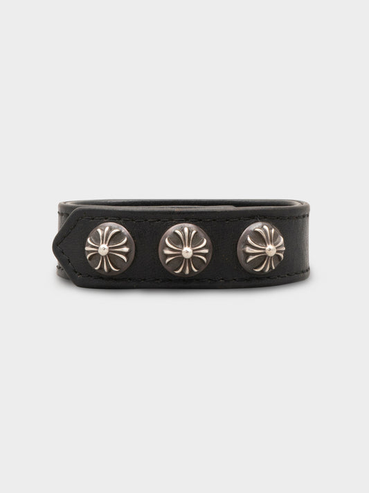 Leather Plus Stud Bracelet
