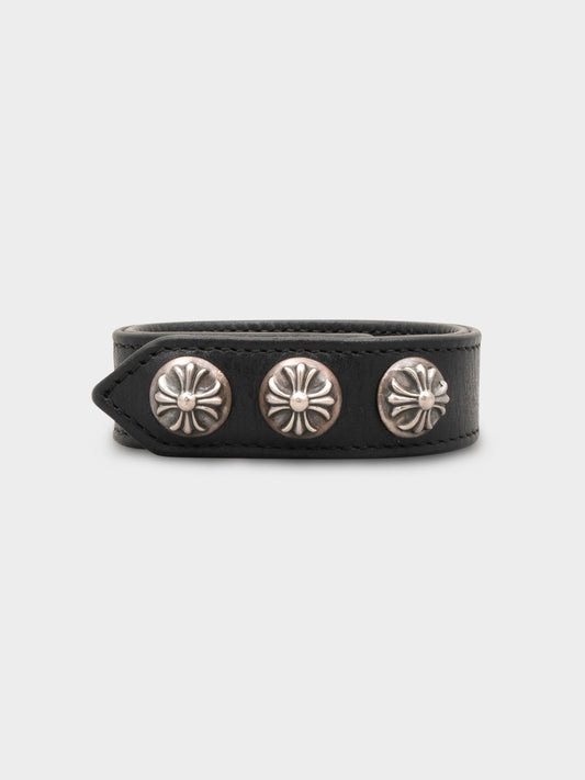 Leather Plus Stud Bracelet