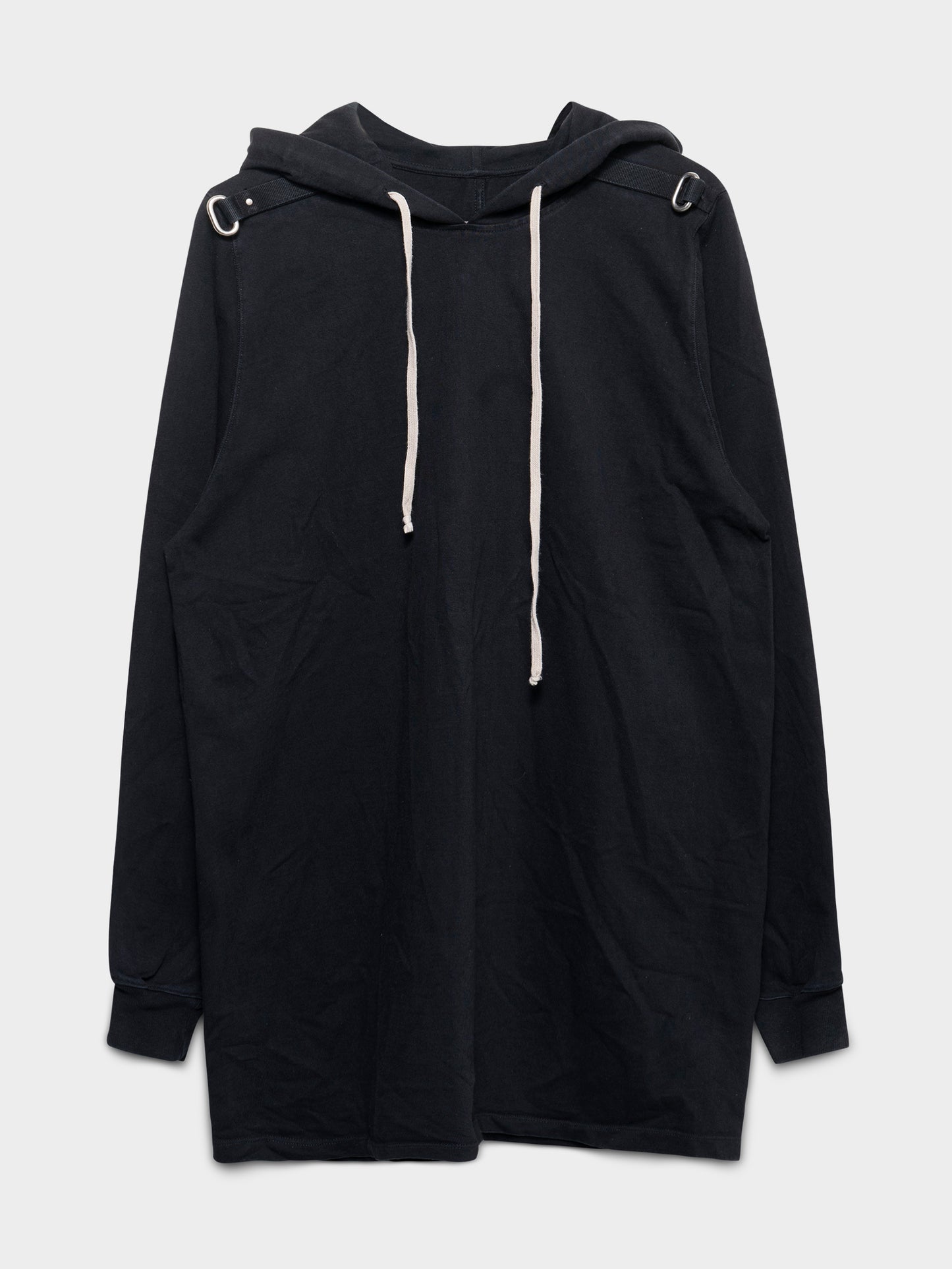 FW19 'Larry' Belted Double Black Hoodie