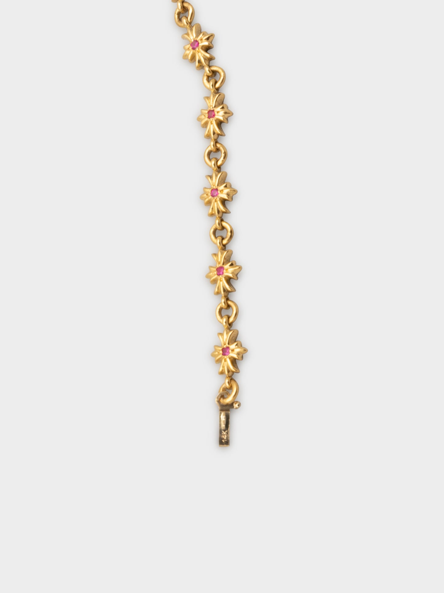 22k Ruby Tiny E Bracelet