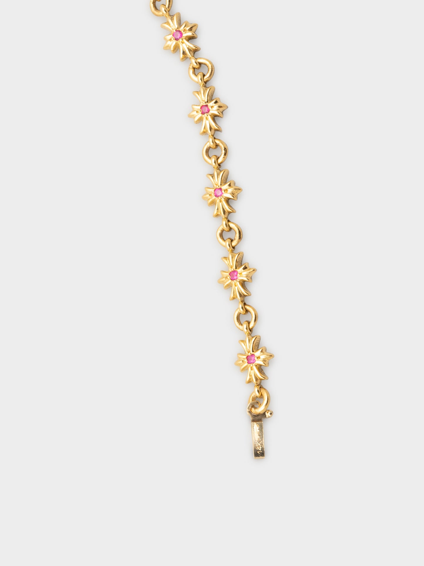 22k Ruby Tiny E Bracelet