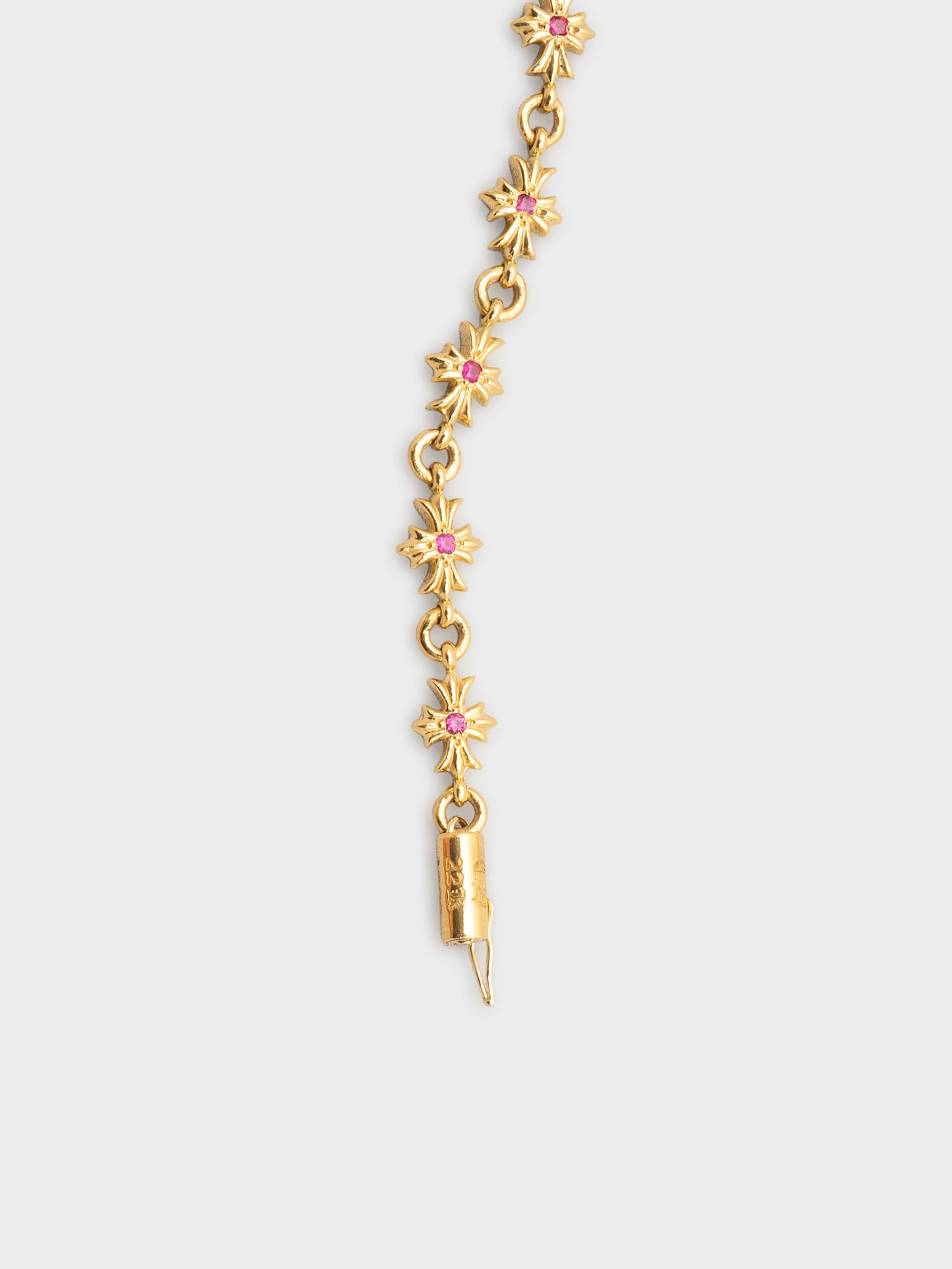 22k Ruby Tiny E Bracelet