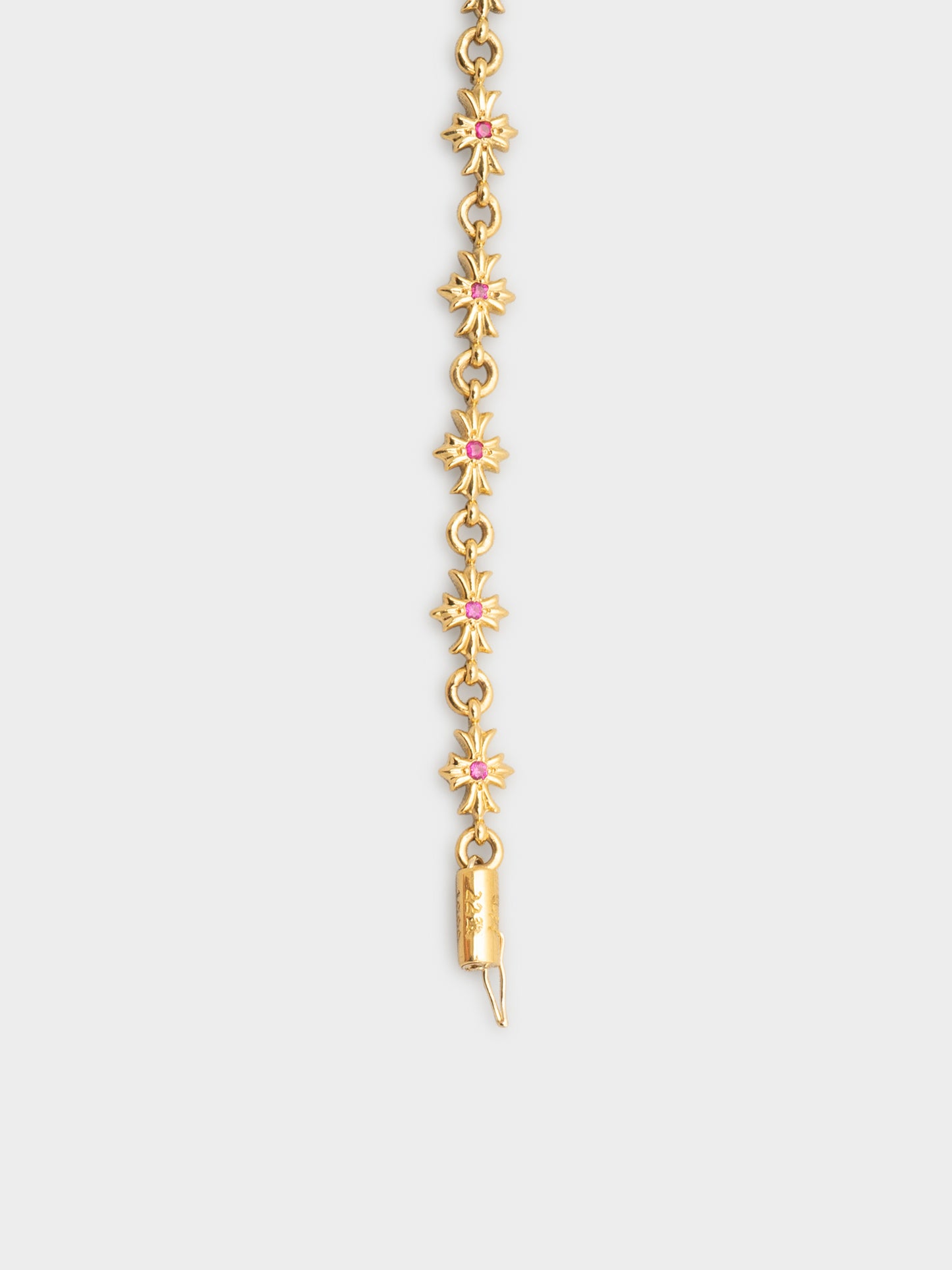 22k Ruby Tiny E Bracelet