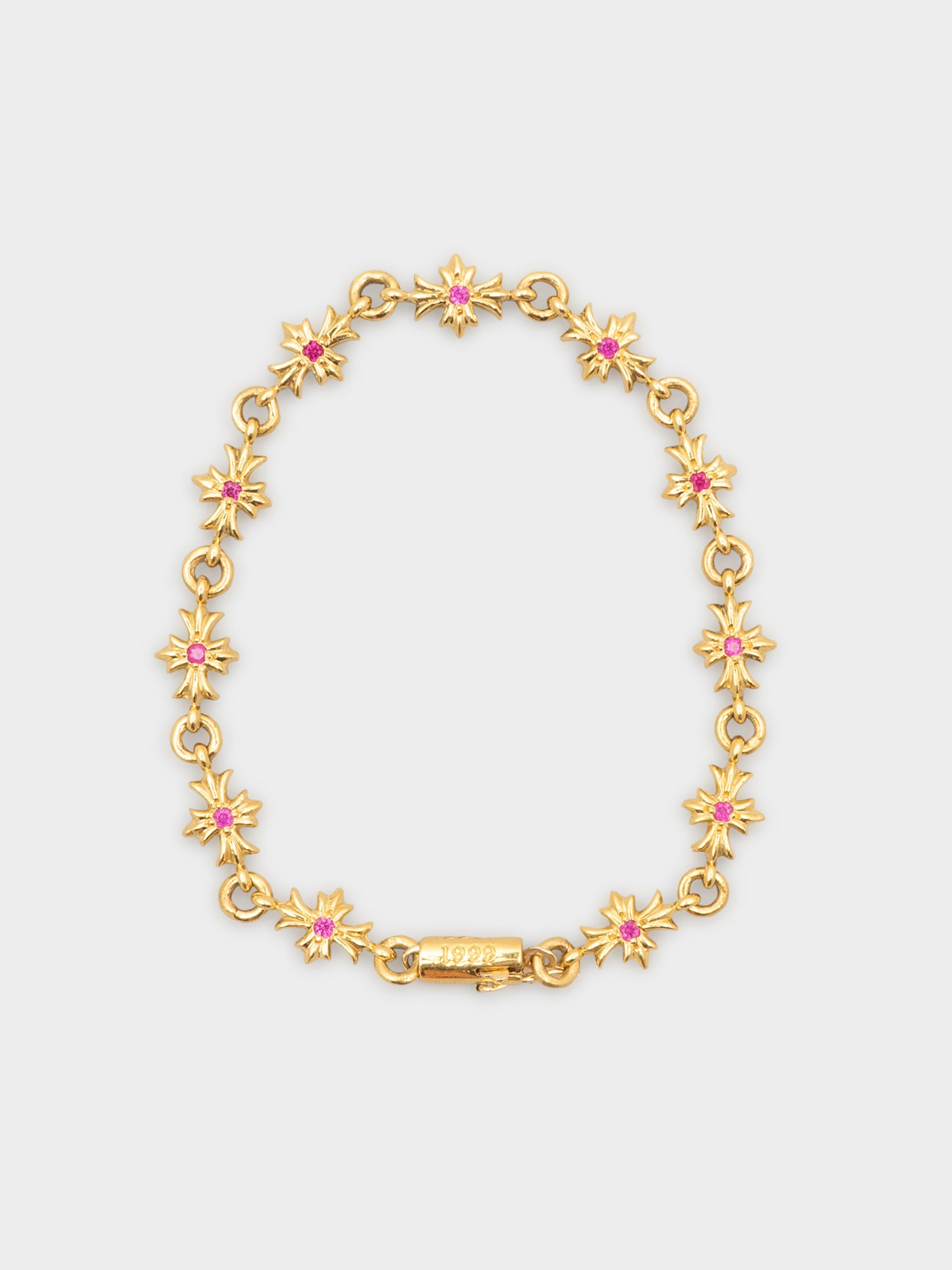 22k Ruby Tiny E Bracelet