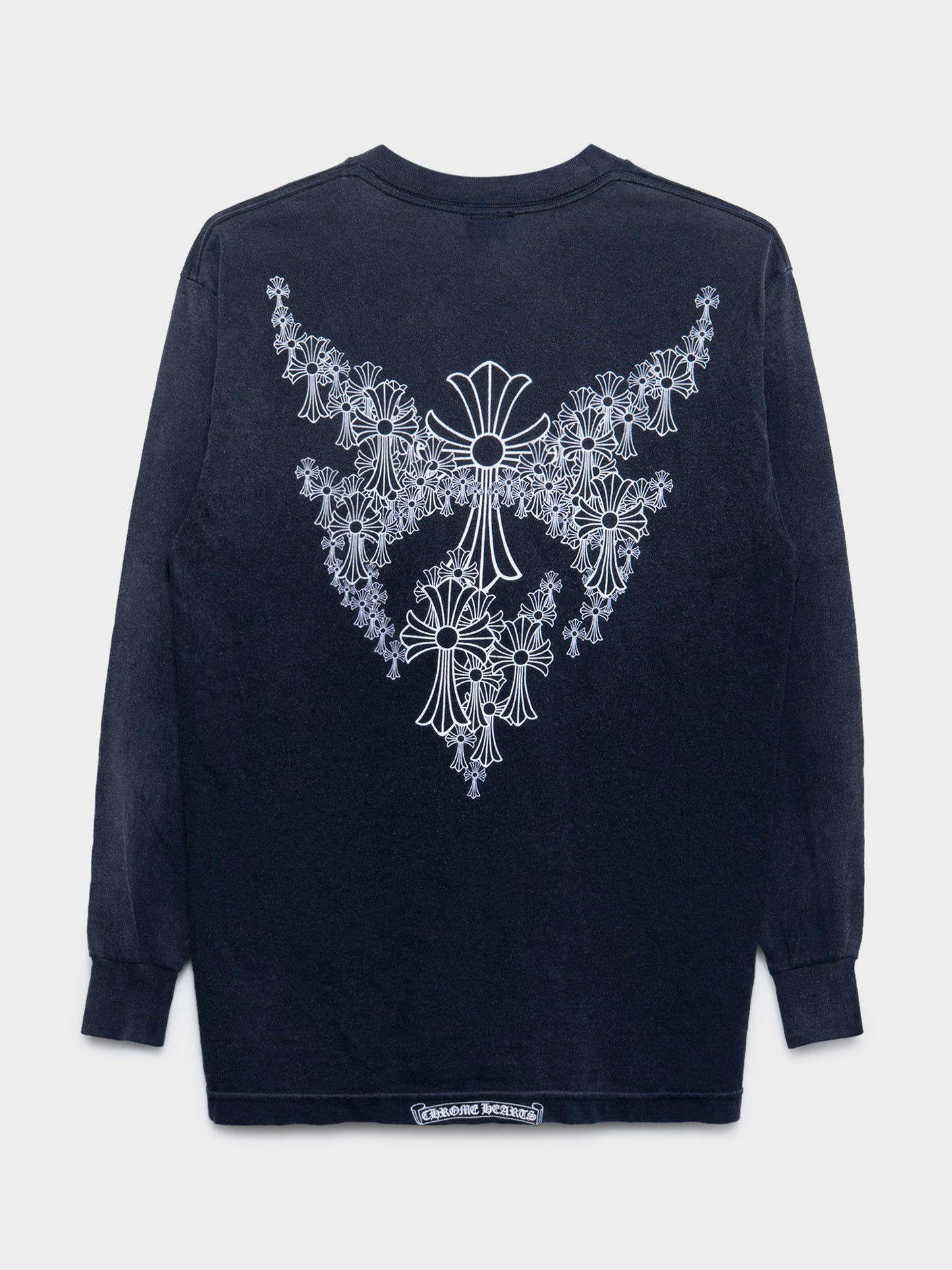 Vintage Faded Cemetery Angel Wings Longsleeve Shirt