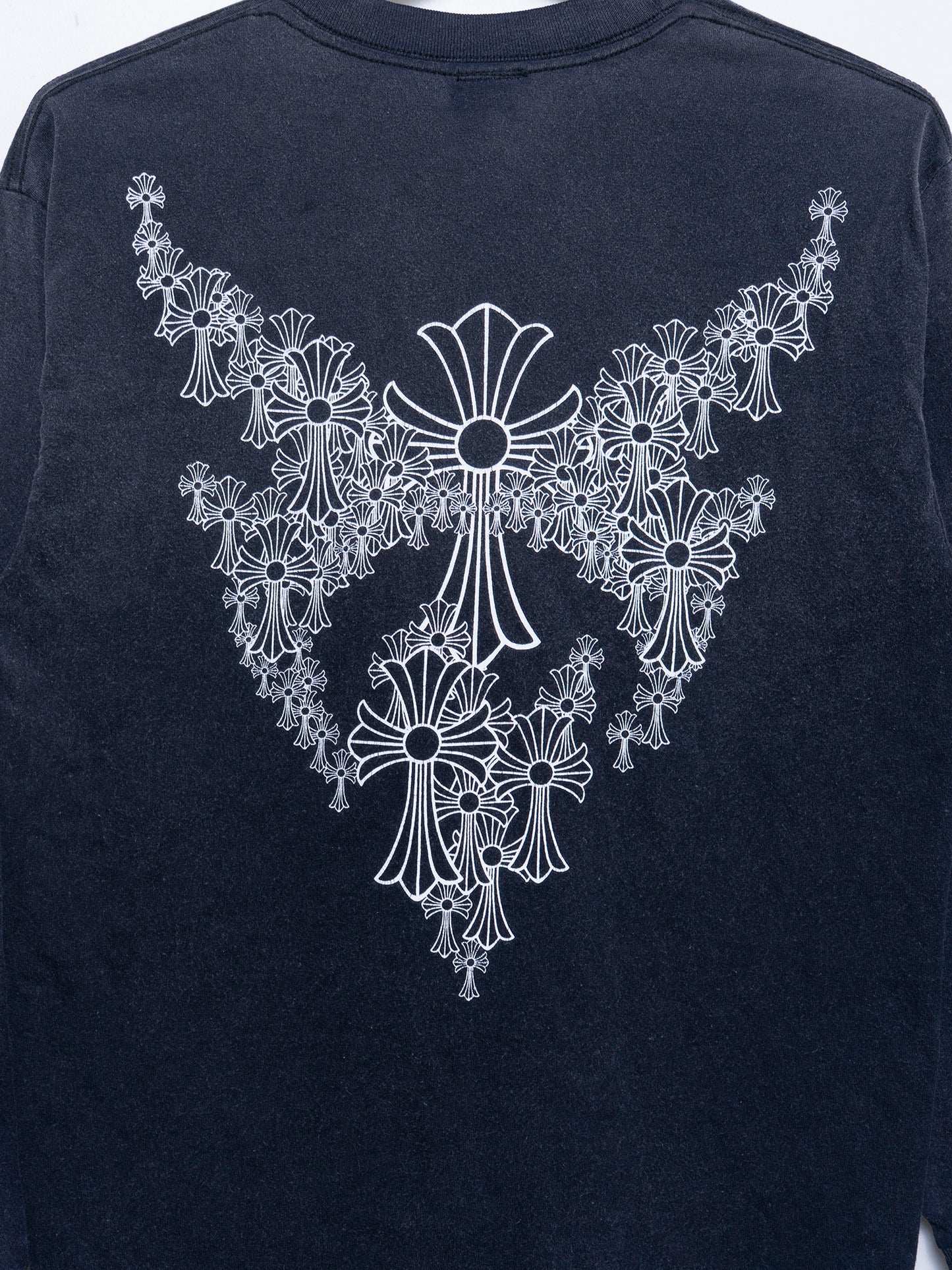 Vintage Faded Cemetery Angel Wings Longsleeve Shirt