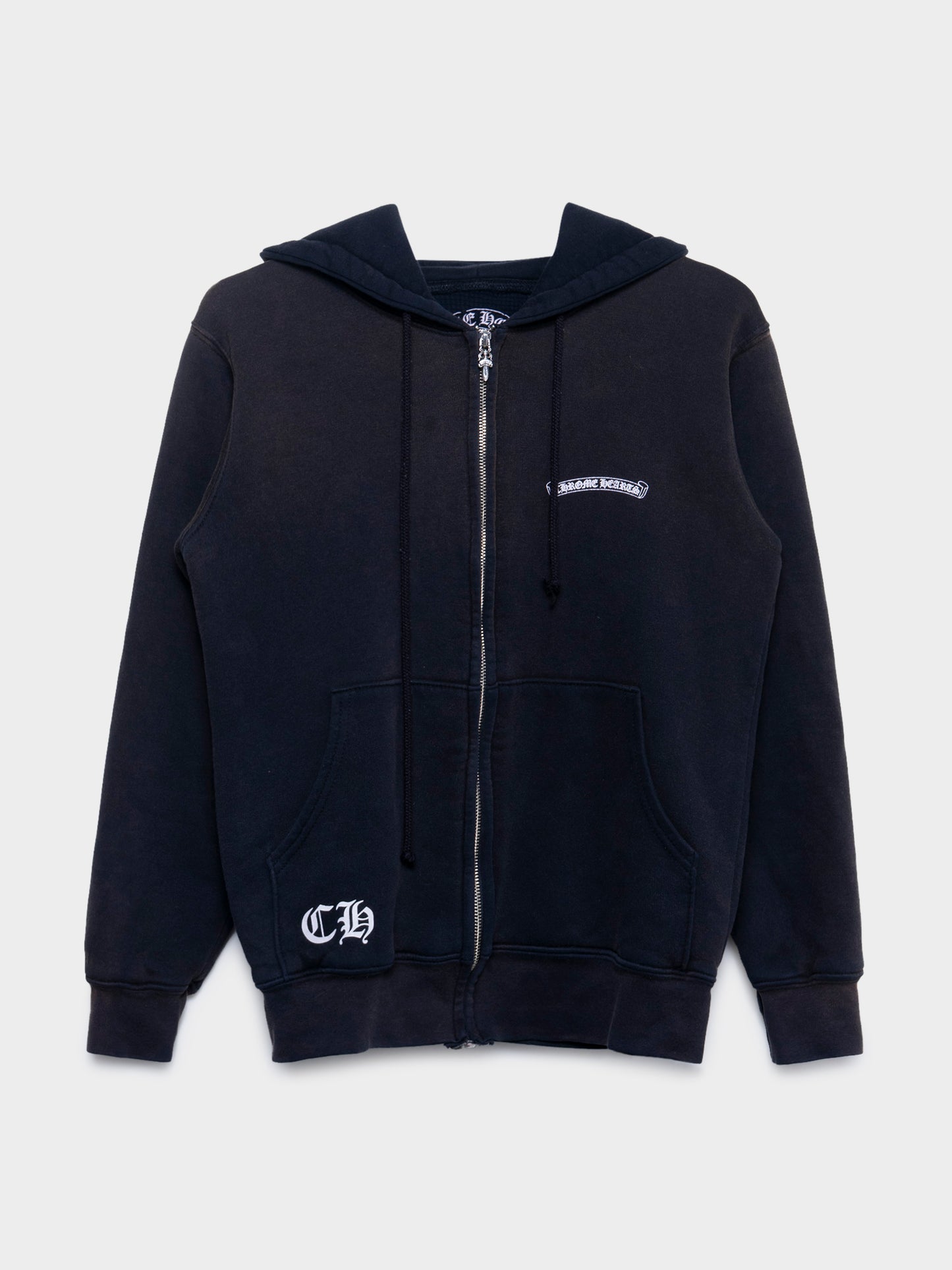 Vintage Sun-faded Thermal USA Zip-up Hoodie