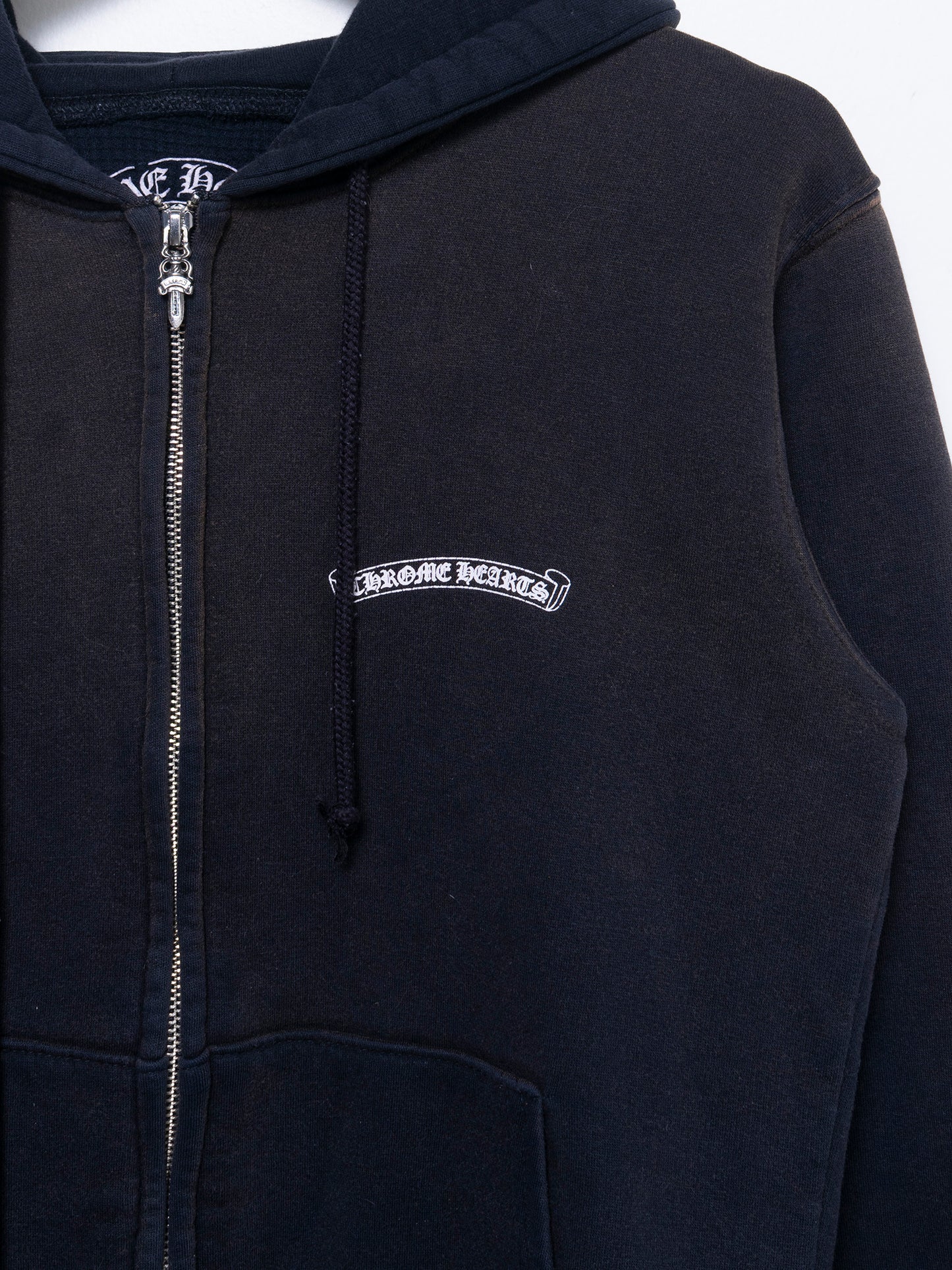 Vintage Sun-faded Thermal USA Zip-up Hoodie