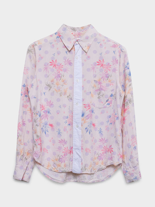 Floral Silk Button Down Shirt