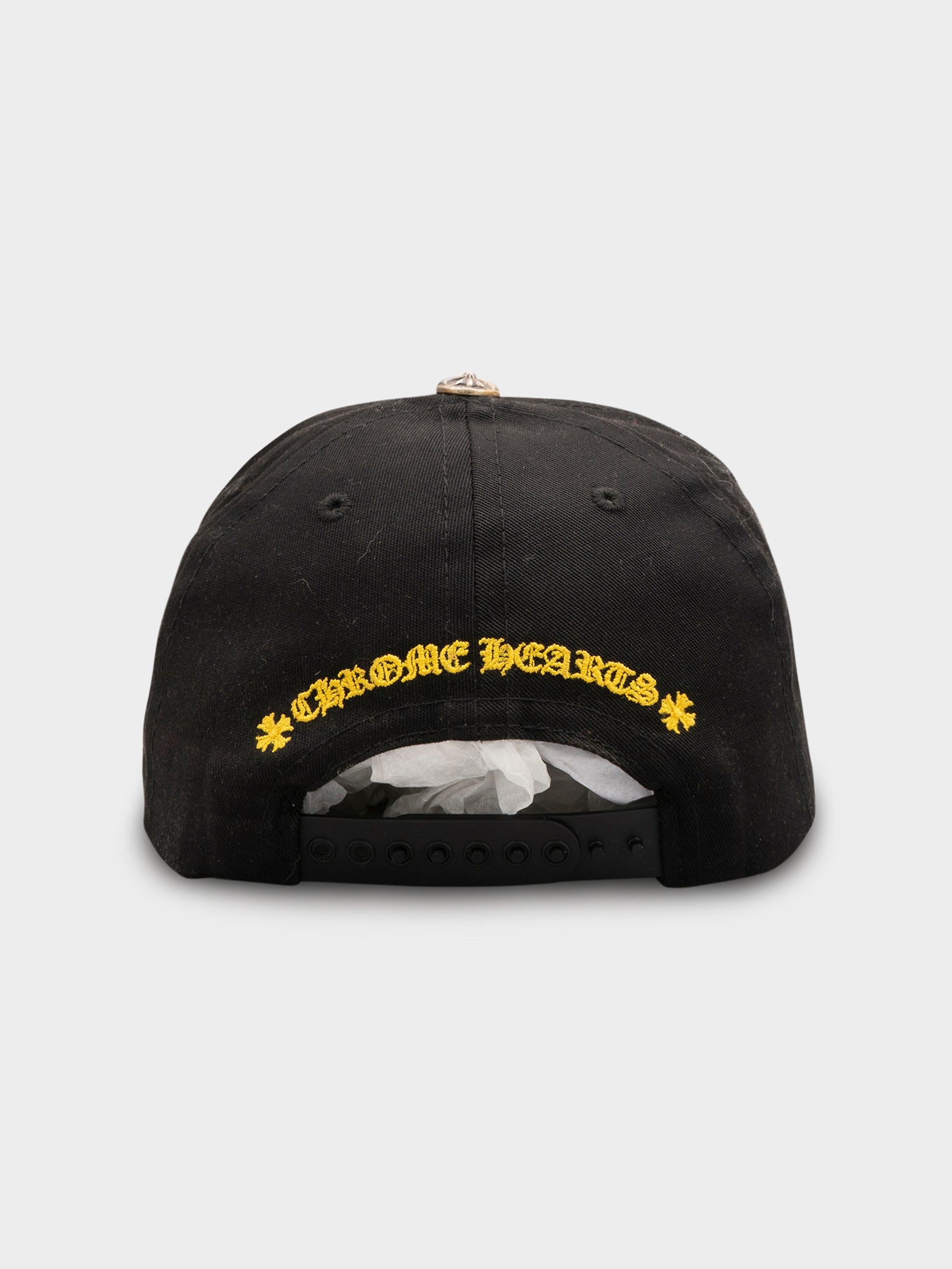 Chrome Hearts: Black & Yellow CH Hat | Groupie