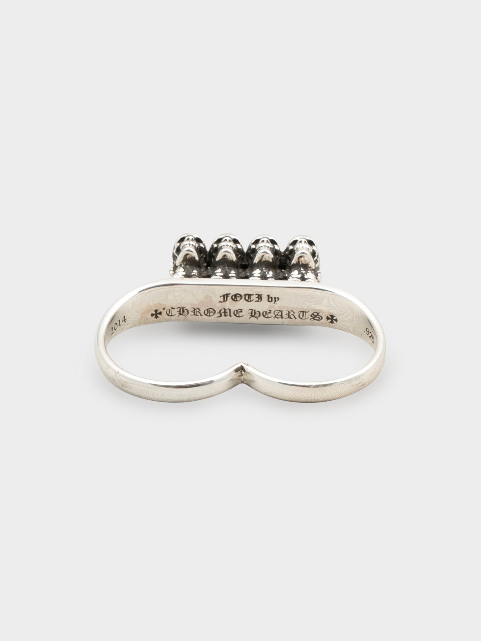 Foti Delphino 2-Finger Ring Chrome Hearts