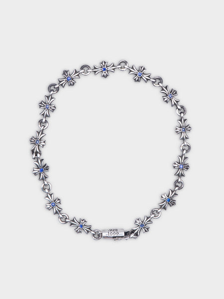 CHROME HEARTS　タイニーECHクロス ブルーサファイヤ Chrome Hearts: Blue Sapphire Tiny E Bracelet | Groupie