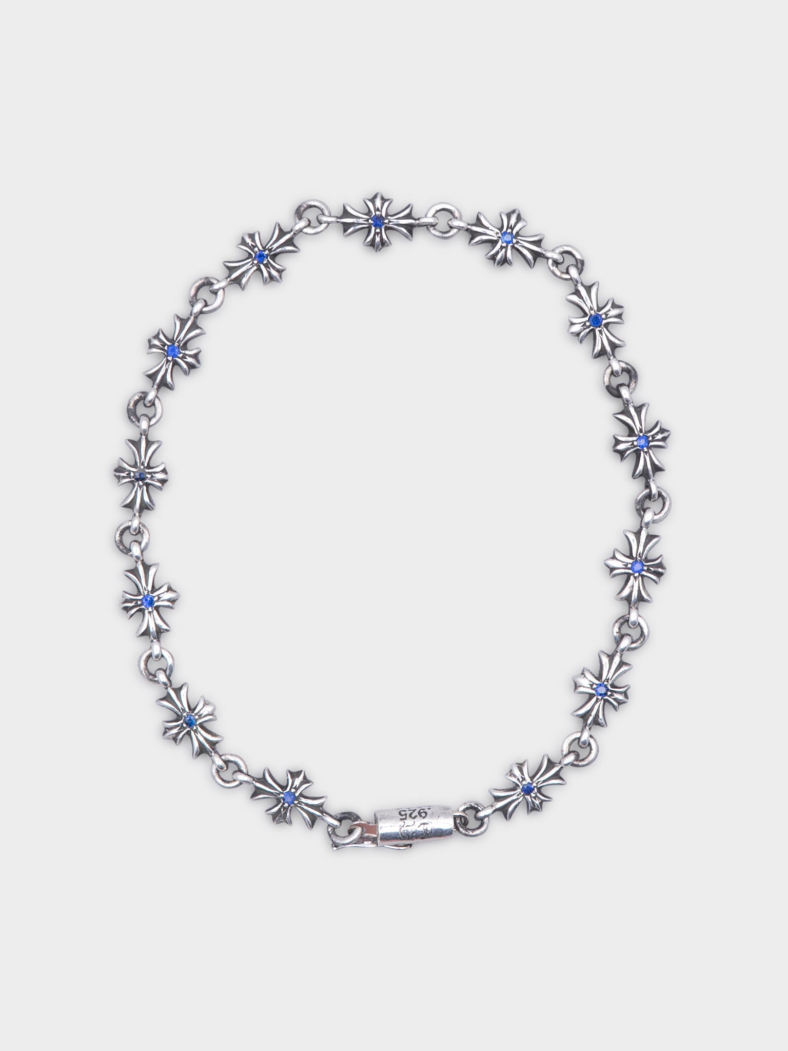 Buy Chrome Hearts Blue Sapphire Tiny E Bracelet Online at Groupie