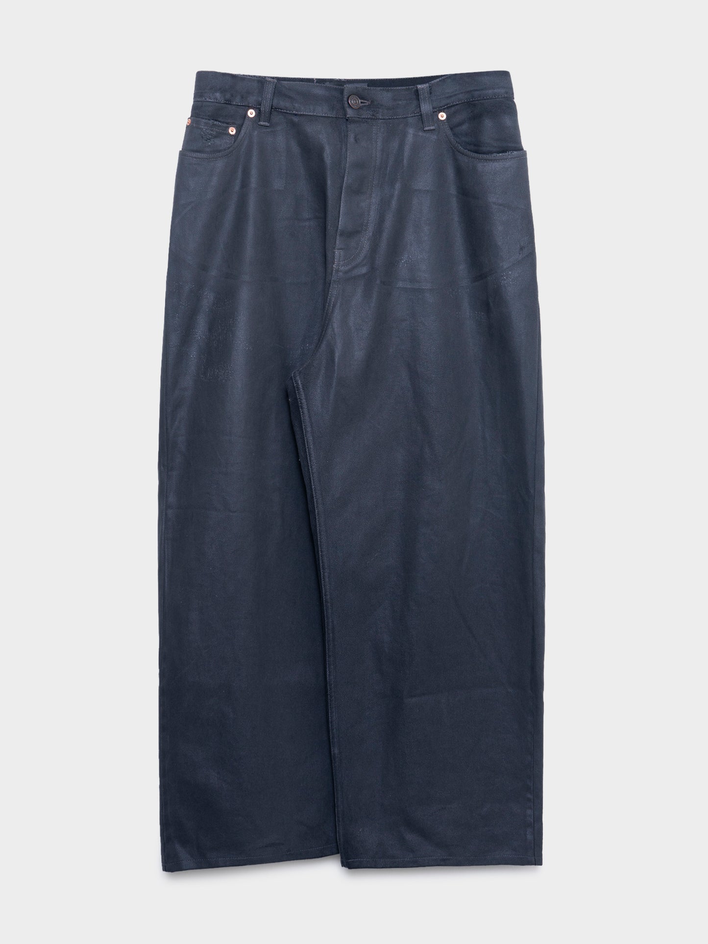 Wide Legged Waxed Jeans