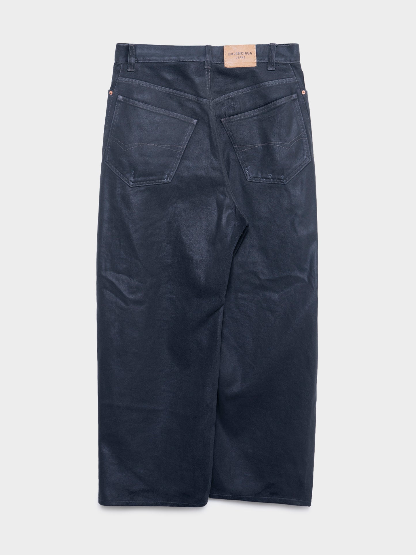 Wide Legged Waxed Jeans
