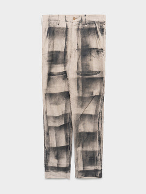 SS15 Painted Plaid Trompe Pants