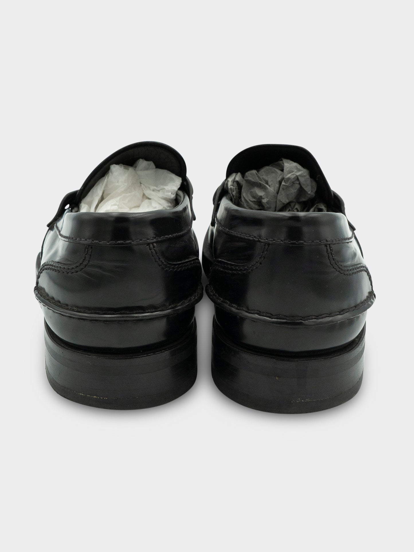 Gold Logo Loafers