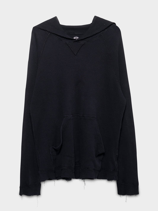 Black/Black Thermal Hoodie