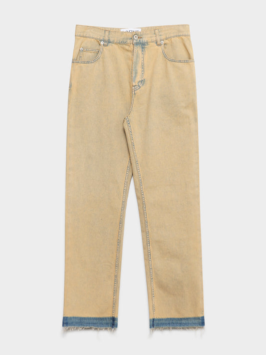 Raw Hem Dyed Jeans