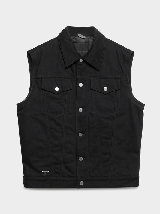 Padded Denim Vest