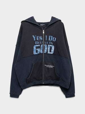 Yes I Do Believe in God Zip-Up Hoodie