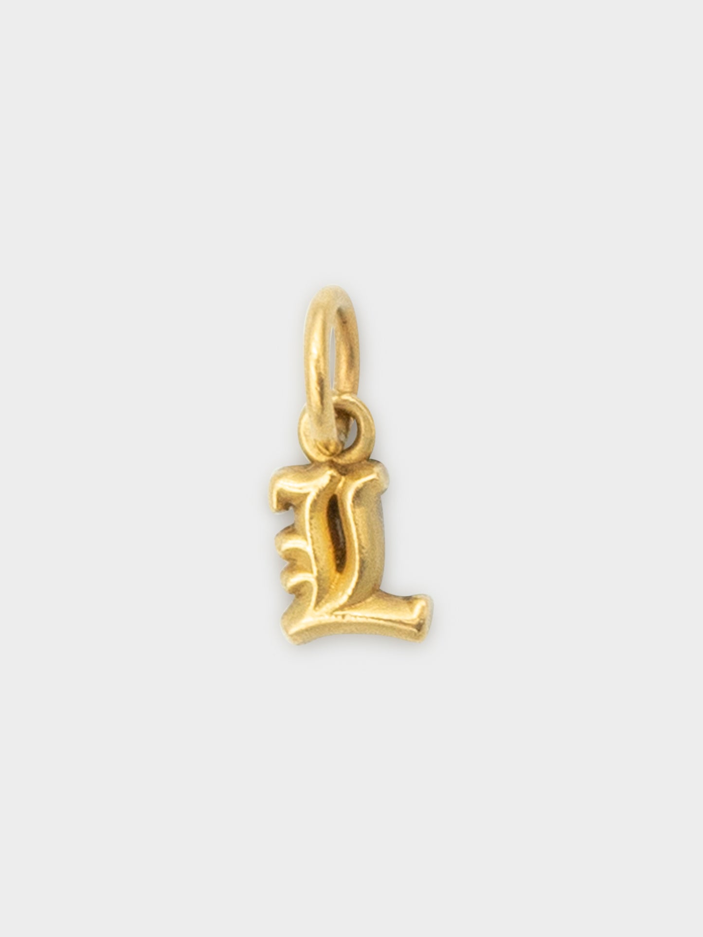 22K L Letter Charm Pendant
