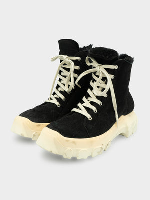 Shearling Tractor Boots