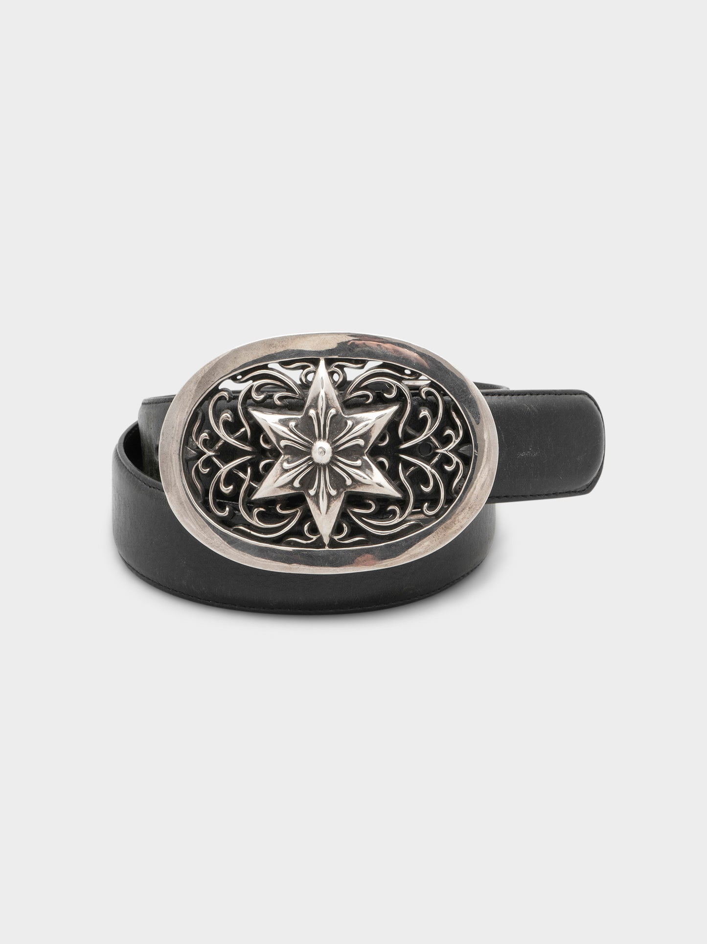 Huge Oval Star Belt Buckle