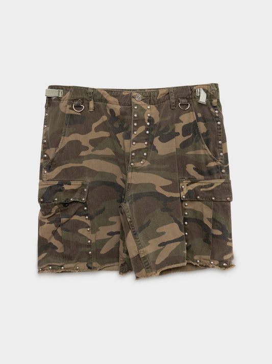 Camo Studded Shorts