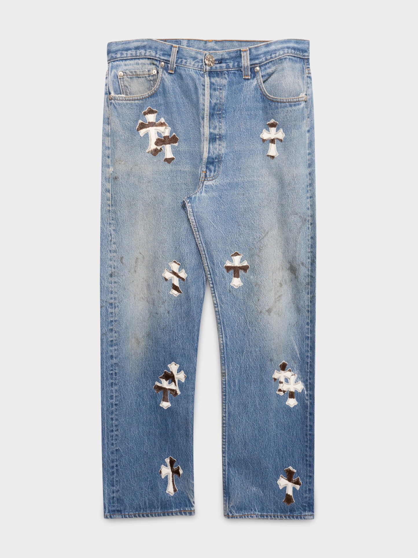 Zebra Patched Jeans