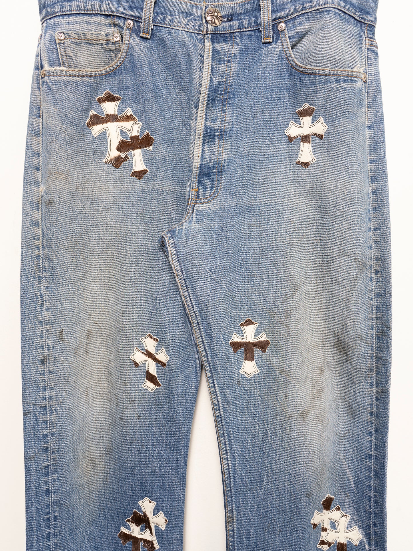 Zebra Patched Jeans