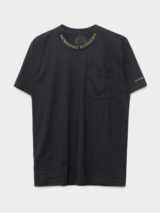 Brown Neck Logo T-Shirt