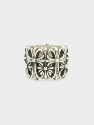 Alternating Pavé Diamond Cemetery Ring
