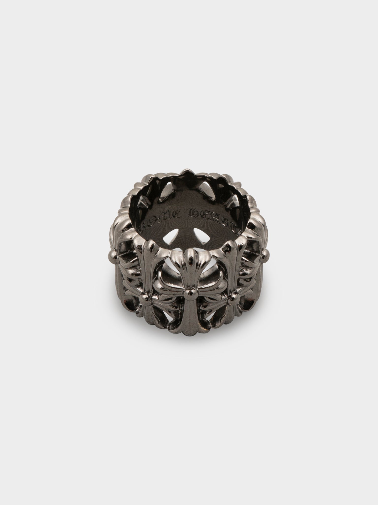 Chrome Hearts: Black Rhodium Cemetery Ring | Groupie