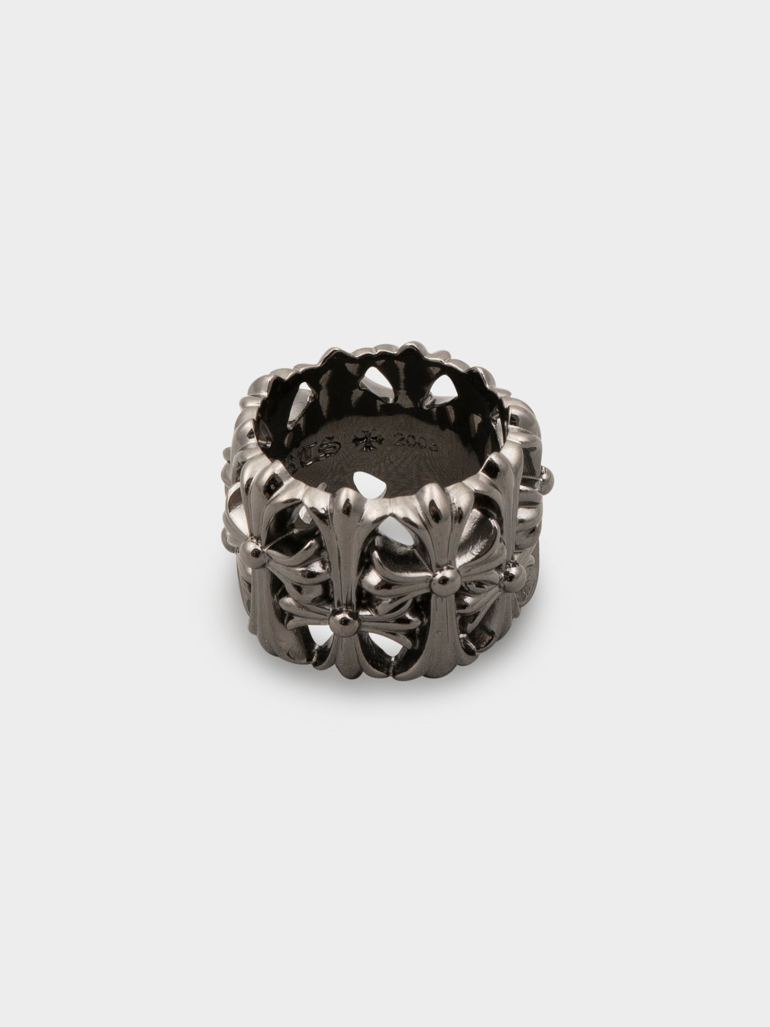 Chrome Hearts: Black Rhodium Cemetery Ring | Groupie