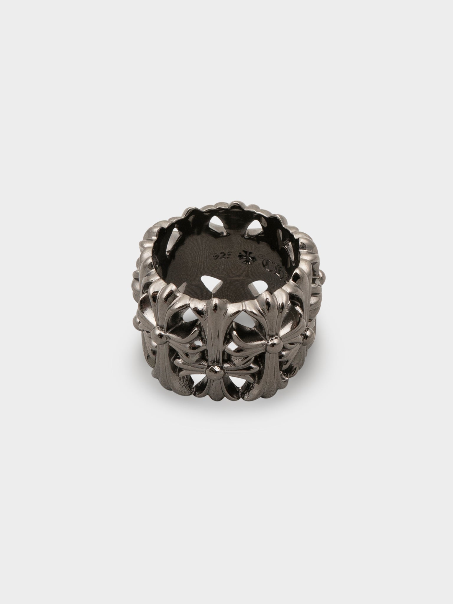 Chrome Hearts: Black Rhodium Cemetery Ring | Groupie