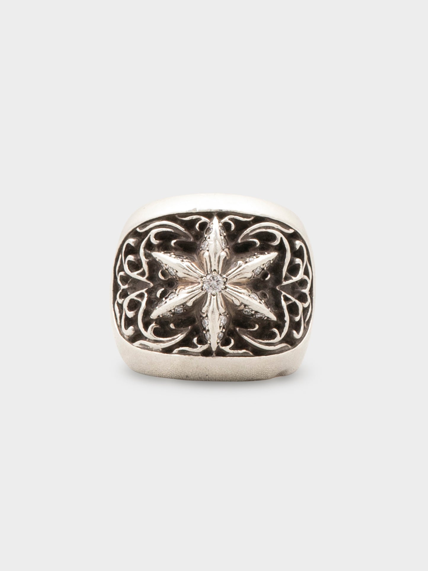 Diamond Oval Star Ring