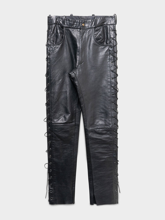 AW98 “Radioactivity” Laced Leather Pants