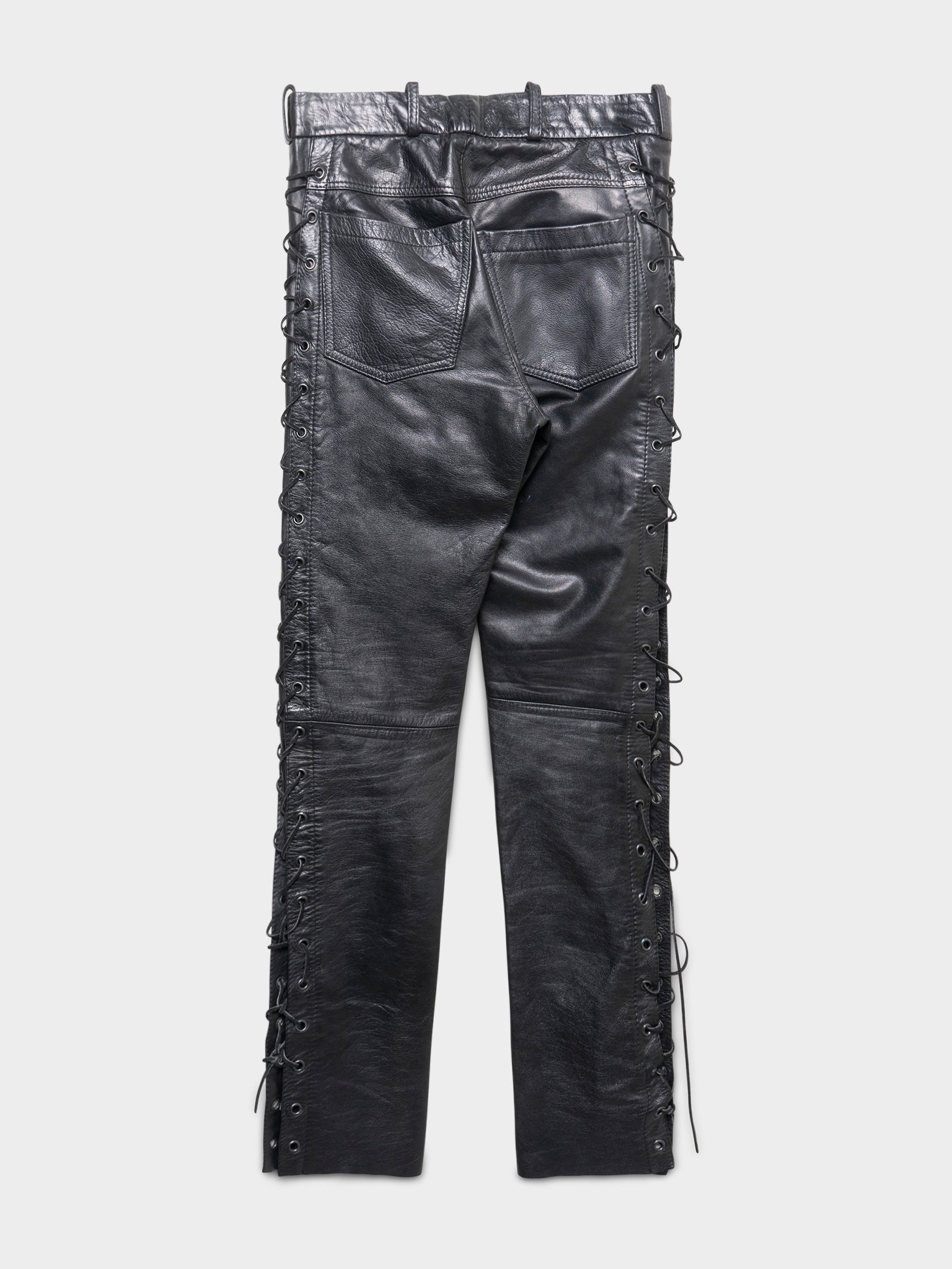 Raf Simons: AW98 “Radioactivity” Laced Leather Pants | Groupie