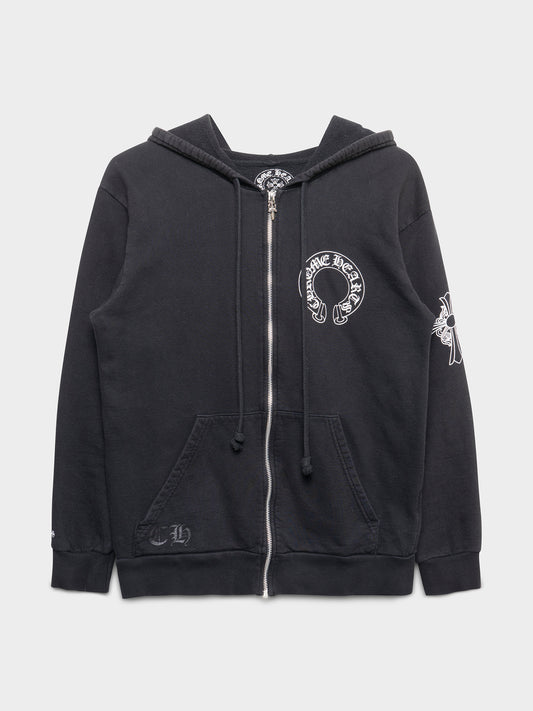 Horseshoe & Cross Zip-Up Hoodie