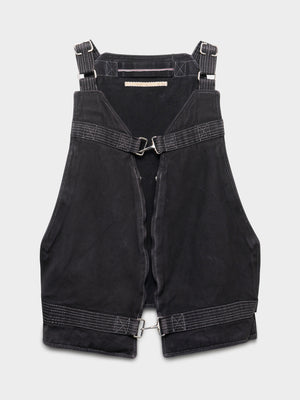 Contrast Stitching Cotton Vest Bag