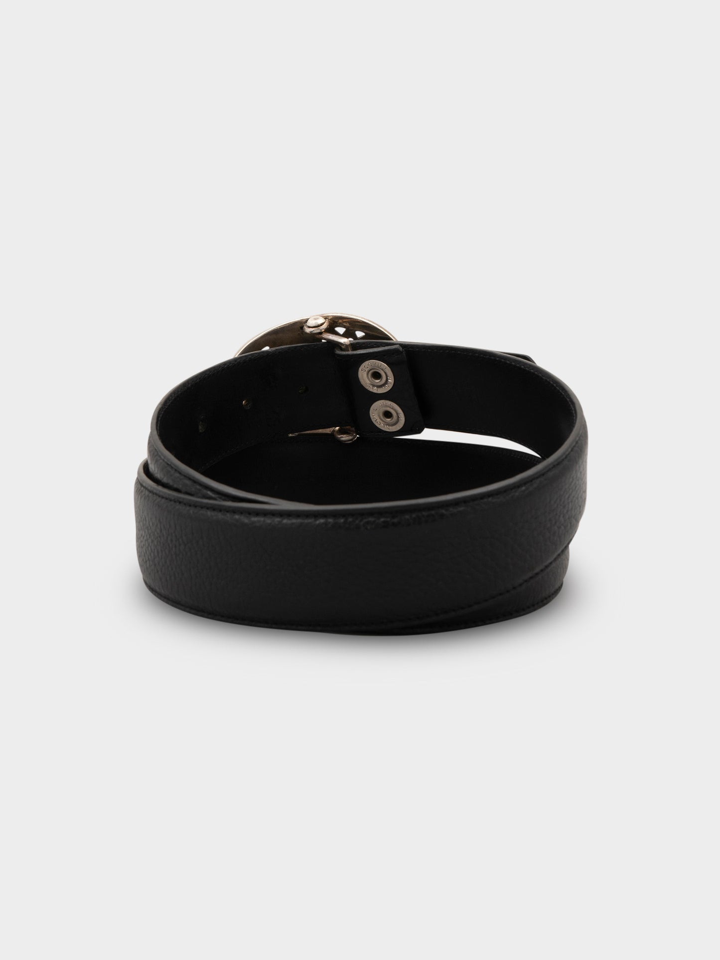 Oval Cross Buckle Belt