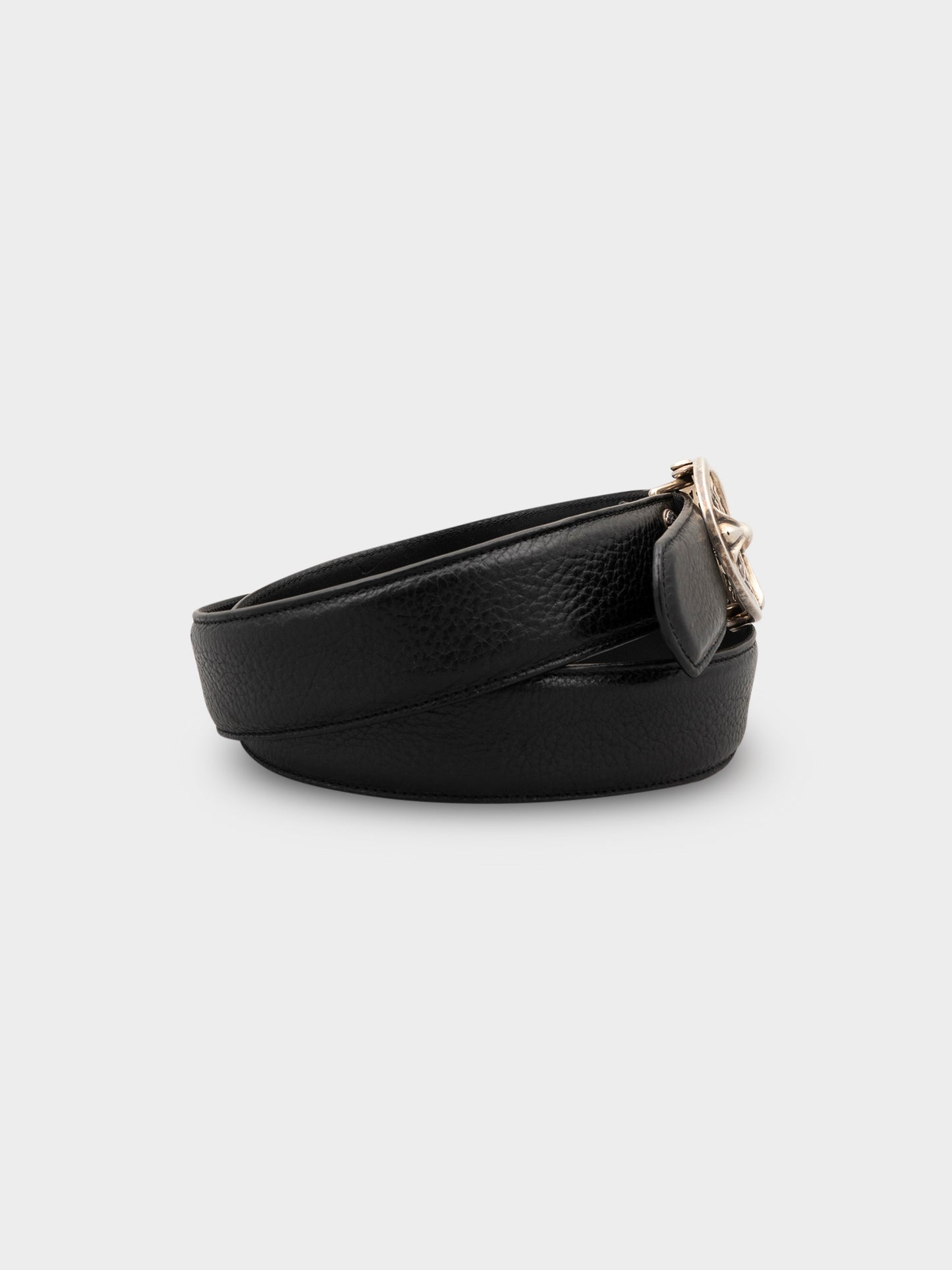 Oval Cross Buckle Belt