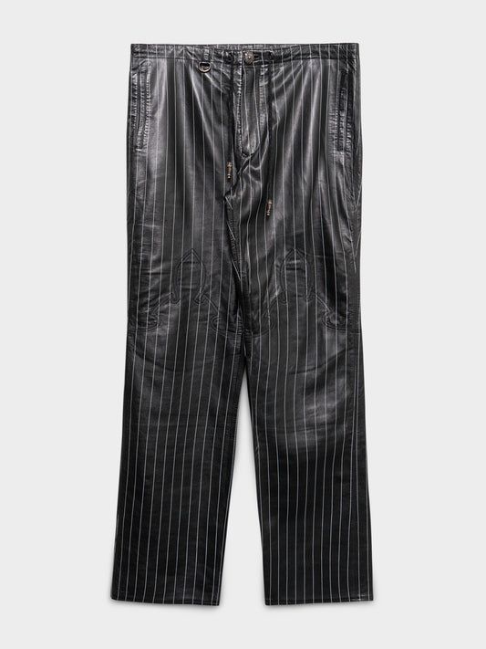 1/1 Pinstripe Leather Fleurknee Pants