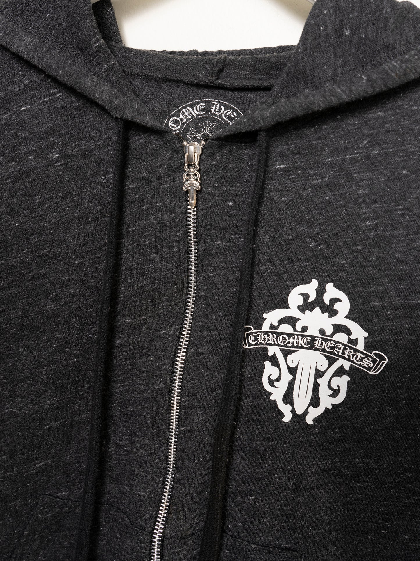 Vintage Heather Grey Zip-Up Hoodie