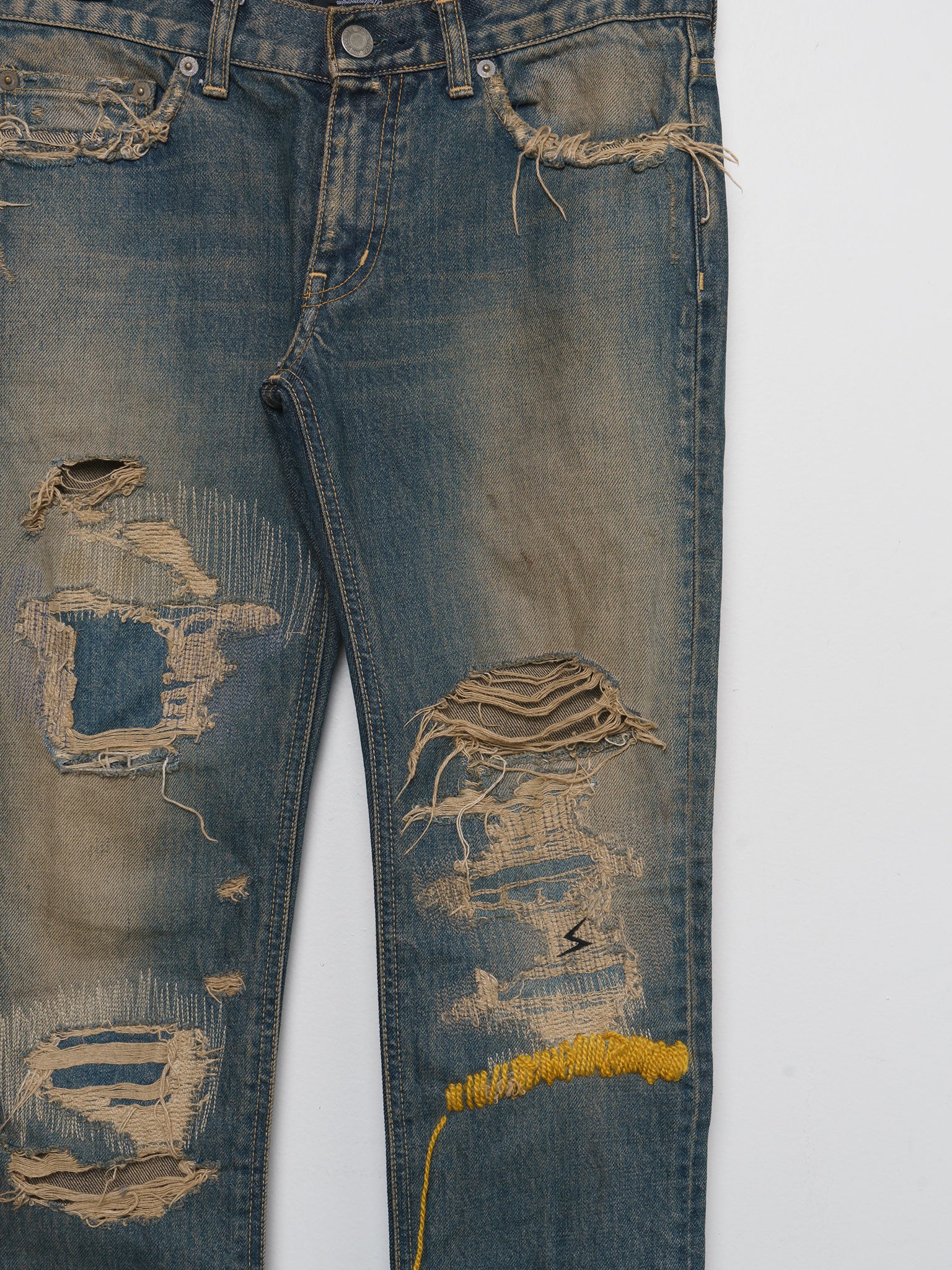 パンツ undercover 68 Buy Undercover Yellow Yarn 68 Jeans Online at Groupie