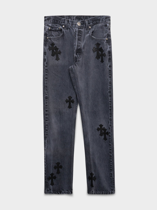 Classic Black Cross Patch 501 Levis Jeans