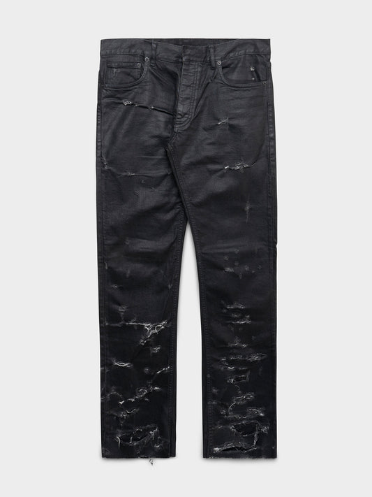 SS04 “Strip” Waxed Distressed Denim